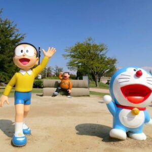 tượng doraemon xi măng