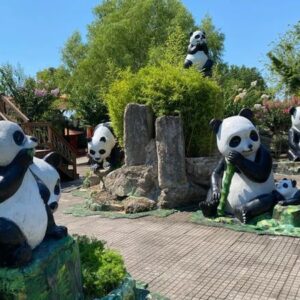 tượng gấu trúc xi măng