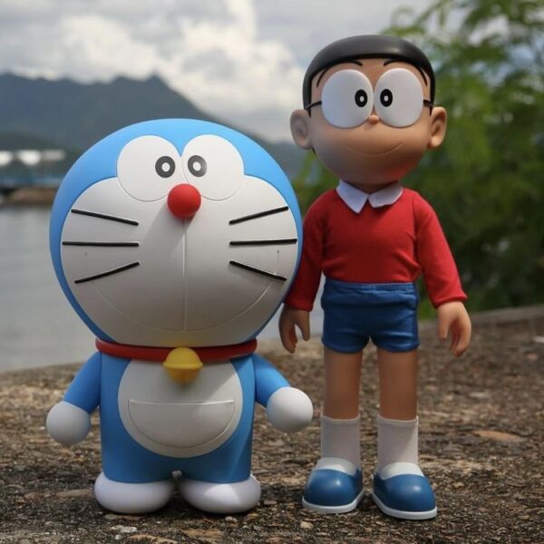 tượng doraemon xi măng